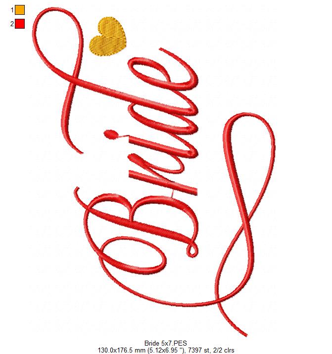 Bride - Fill Stitch Embroidery