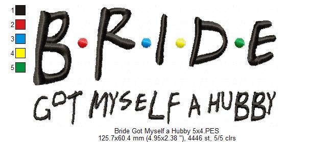 Friends Bride Got Myself a Hubby - Fill Stitch
