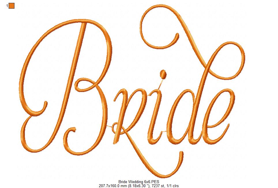 Bride - Fill Stitch