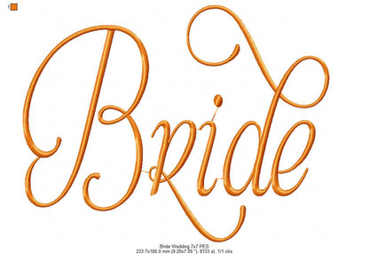 Bride - Fill Stitch