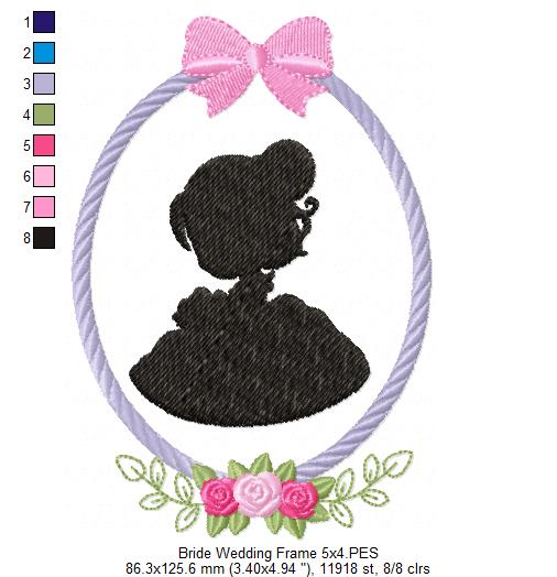 Bride Wedding Frame - Applique