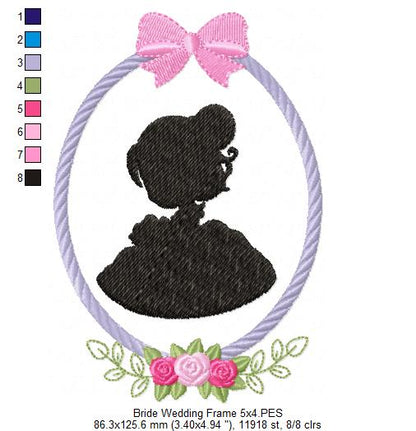 Bride Wedding Frame - Applique