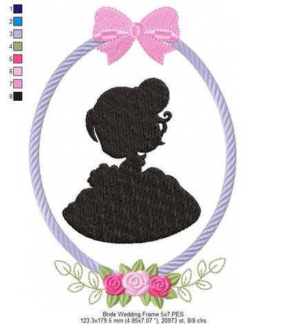 Bride Wedding Frame - Applique