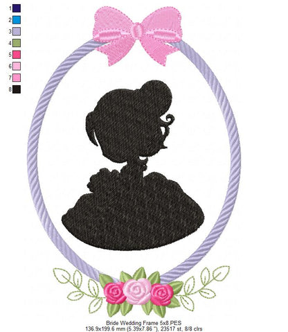 Bride Wedding Frame - Applique