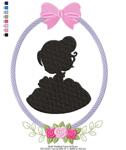 Bride Wedding Frame - Applique