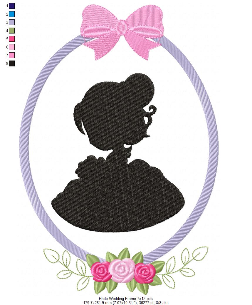 Bride Wedding Frame - Applique