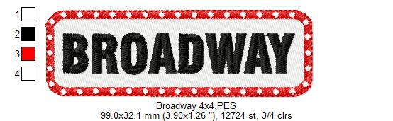 Broadway - Fill Stitch - Machine Embroidery Design