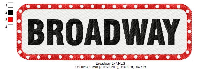 Broadway - Fill Stitch - Machine Embroidery Design