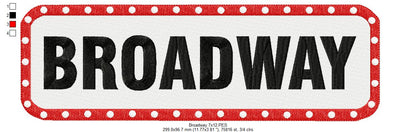Broadway - Fill Stitch - Machine Embroidery Design