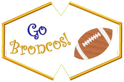 Go Broncos! Face Mask - ITH Project - Machine Embroidery Design