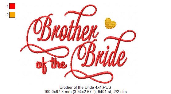 Brother of the Bride - Fill Stitch