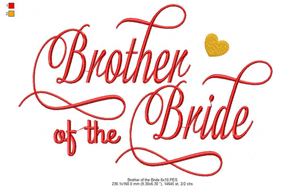 Brother of the Bride - Fill Stitch