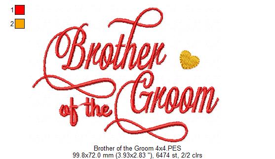 Brother of the Groom - Fill Stitch