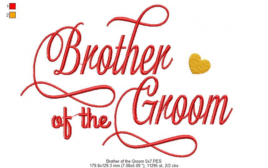 Brother of the Groom - Fill Stitch