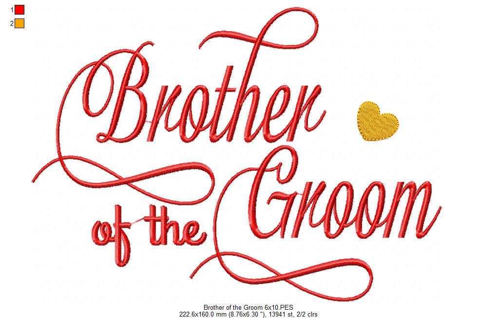 Brother of the Groom - Fill Stitch