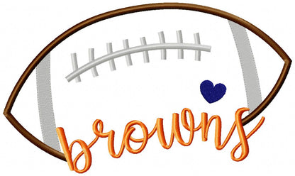 Browns Football - Satin Stitch – Machine Embroidery Design