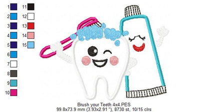 Brush your Teeth - Applique
