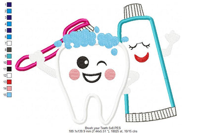 Brush your Teeth - Applique