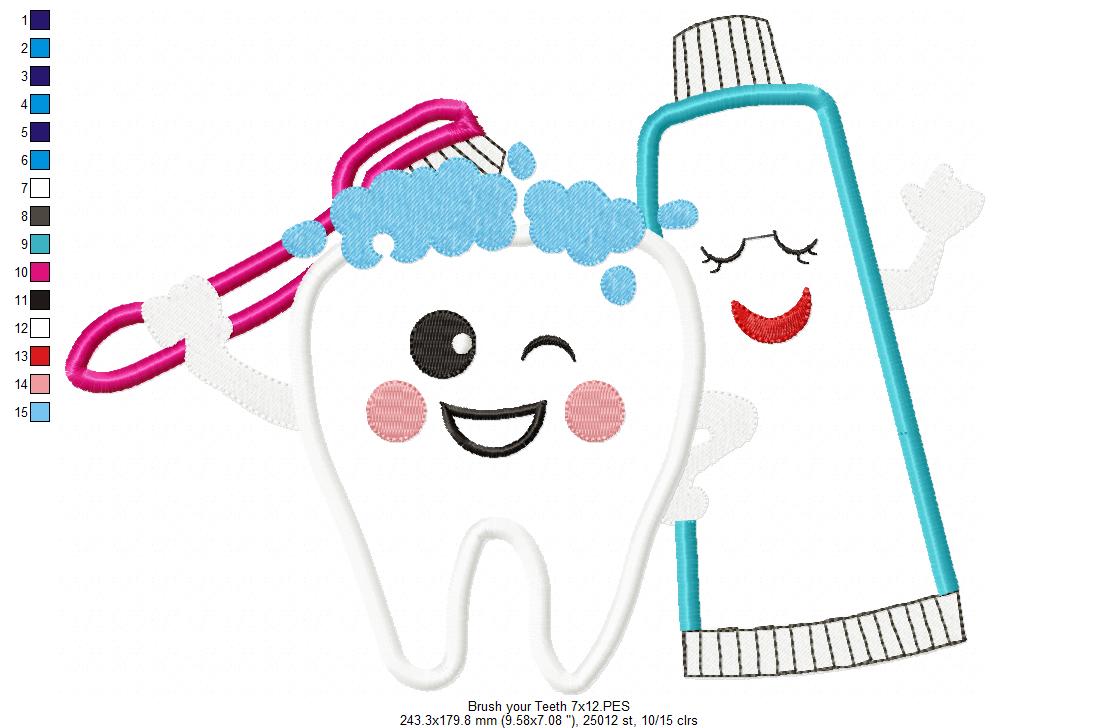 Brush your Teeth - Applique