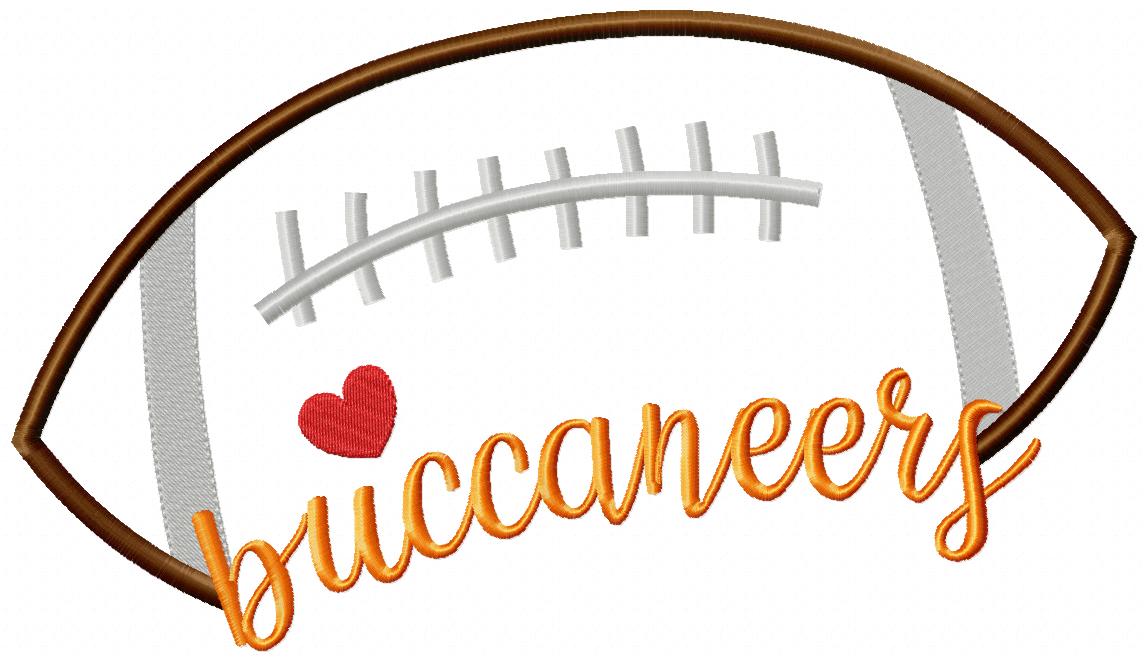 Football Buccaneers Ball - Fill Stitch