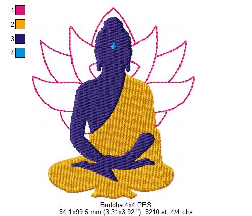 Buddha - Fill Stitch