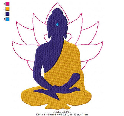 Buddha - Fill Stitch