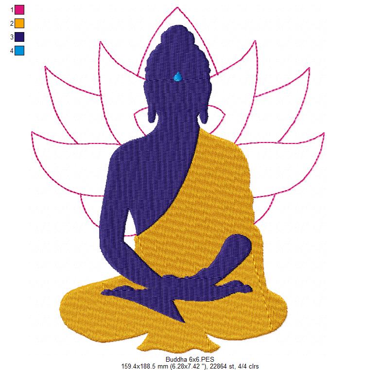 Buddha - Fill Stitch