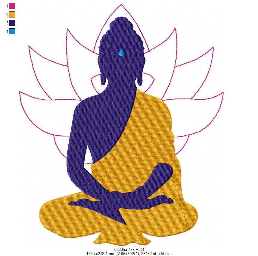 Buddha - Fill Stitch