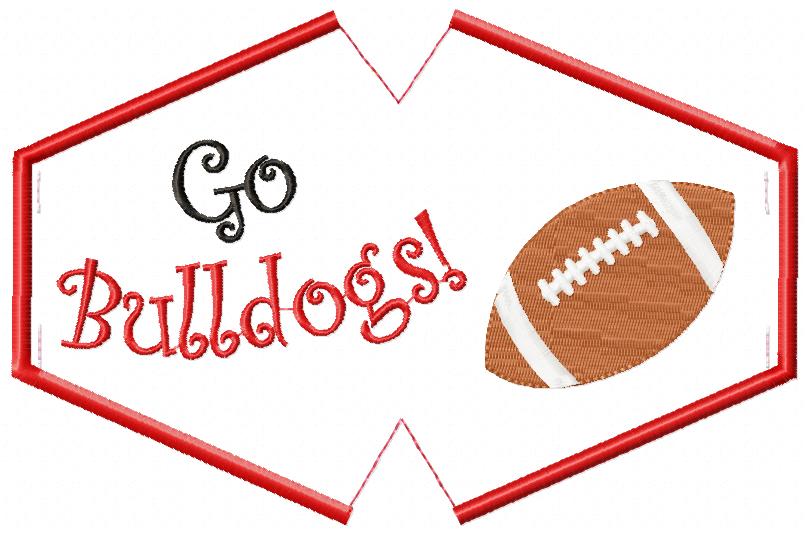 Go Bulldogs! Face Mask - ITH Project - Machine Embroidery Design