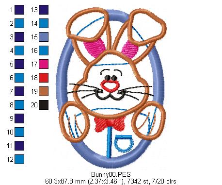 Bunny Smile - Applique