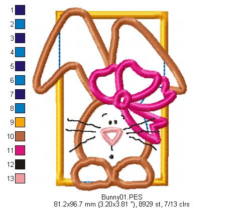 Cute Bunny  - Applique