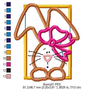Cute Bunny  - Applique