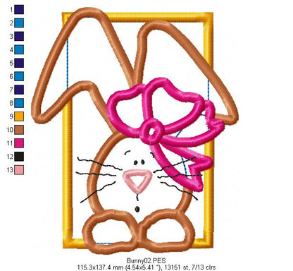 Cute Bunny  - Applique