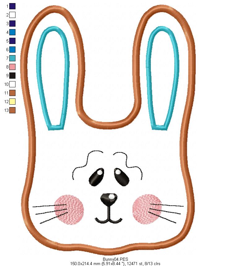 Bunny Sucker Topper - ITH Project - Machine Embroidery Design