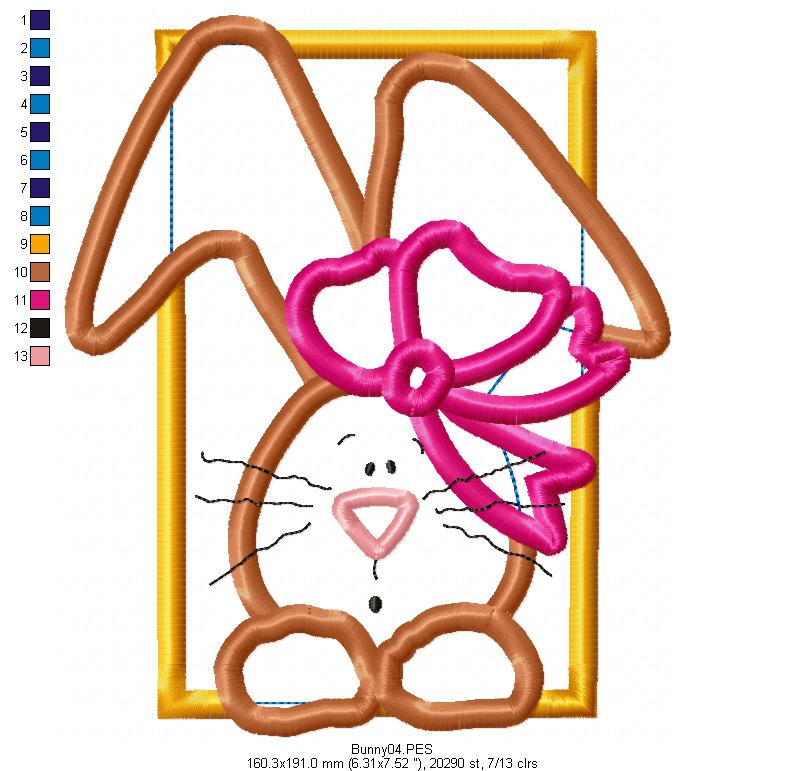 Cute Bunny  - Applique
