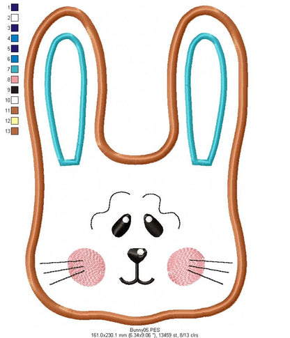 Bunny Sucker Topper - ITH Project - Machine Embroidery Design