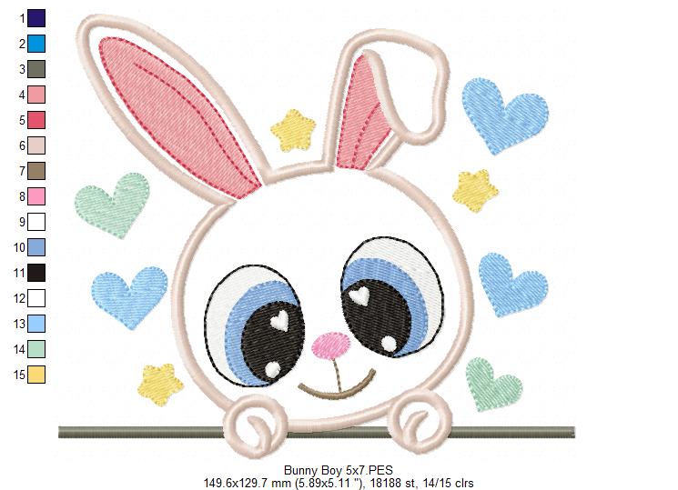 Bunny Boy - Applique Embroidery