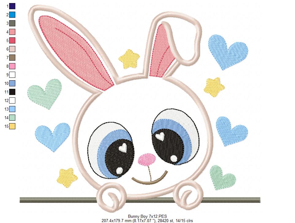 Bunny Boy - Applique Embroidery
