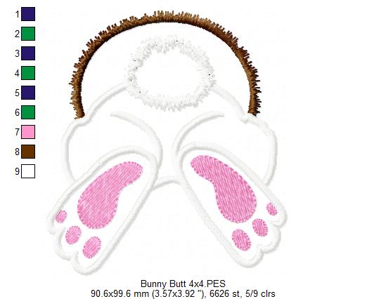 Bunny Butt - Applique Embroidery