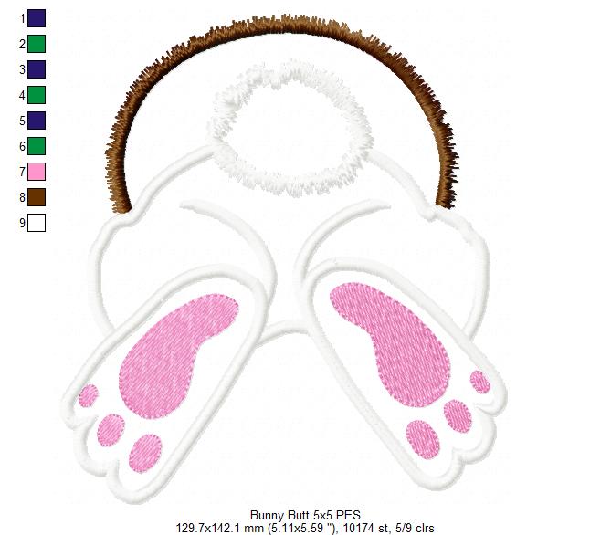 Bunny Butt - Applique Embroidery