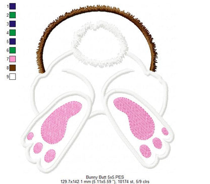 Bunny Butt - Applique Embroidery
