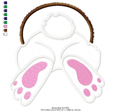 Bunny Butt - Applique Embroidery