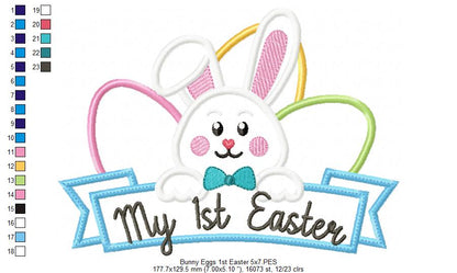 My 1st Easter Bunny and Eggs - Applique
