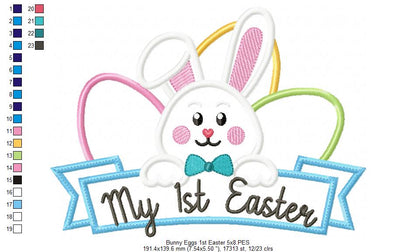 My 1st Easter Bunny and Eggs - Applique