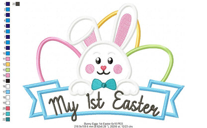 My 1st Easter Bunny and Eggs - Applique