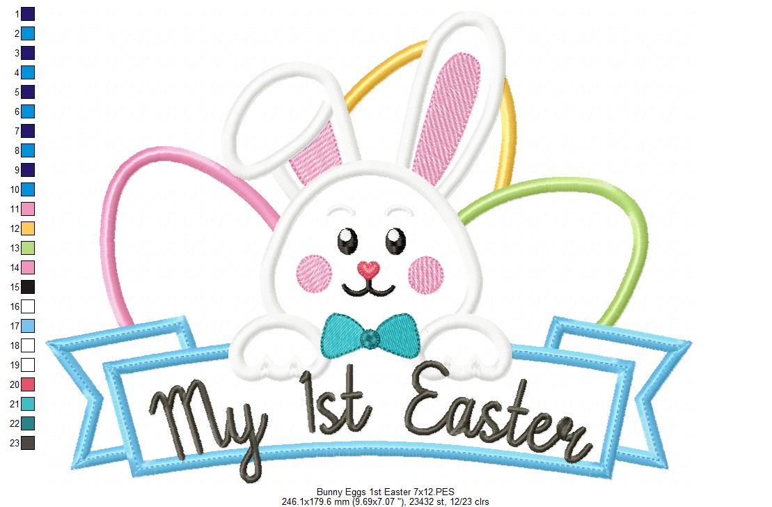My 1st Easter Bunny and Eggs - Applique