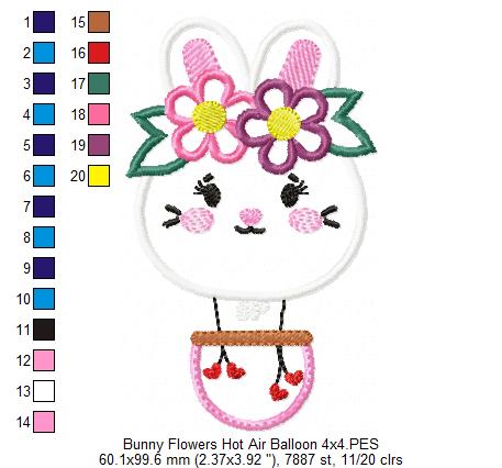 Hot Air Balloon Animals - Applique