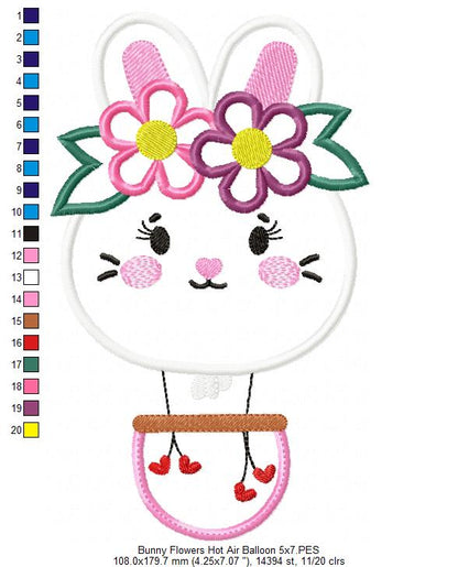 Hot Air Balloon Animals - Applique