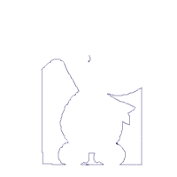 Bunny Girl Frame and Bow - Applique