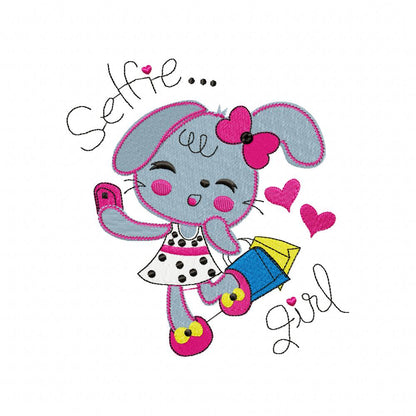 Bunny Selfie - Fill Stitch